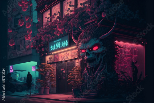 Tokyo at night, Alley, lo-fi, retro vibes