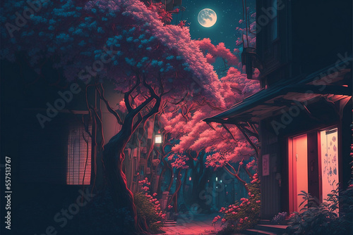 Tokyo at night, Alley, lo-fi, retro vibes