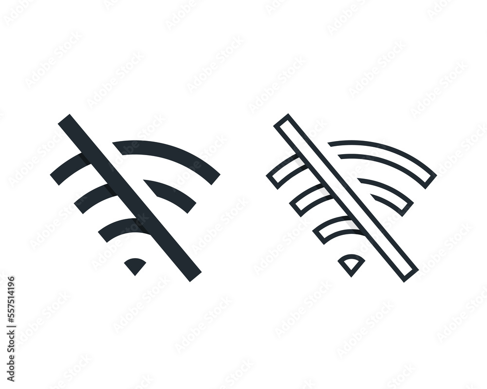 No wireless connection. Illustration vector No wireless connection. Illustration vector