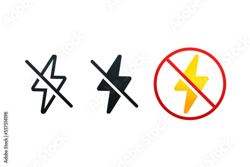 No lightning icon. Illustration vector Free Download No lightning icon. Illustration vector - GFXLoad