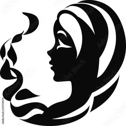Twelve signs of the zodiac. Virgo. Silhouette