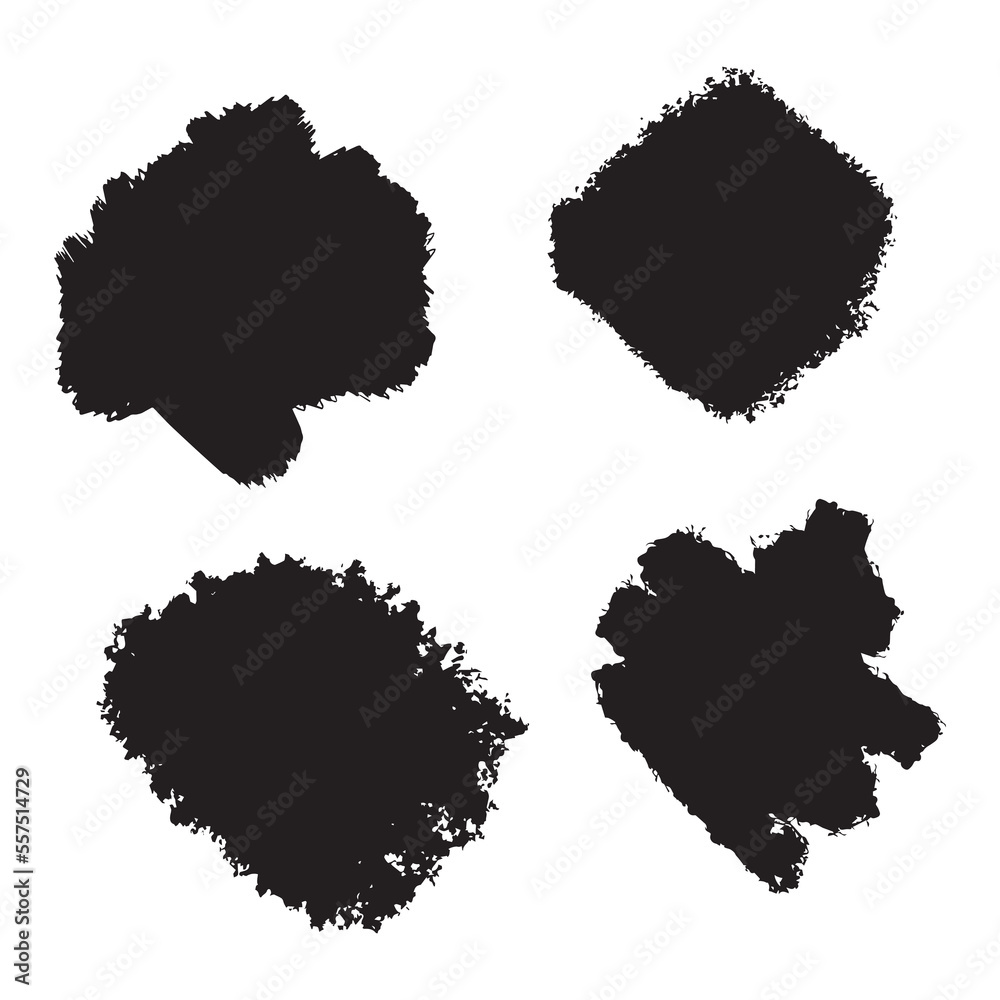 Set of grunge paintbrush for social media, element, label, poster Set of grunge paintbrush for social media, element, label, poster