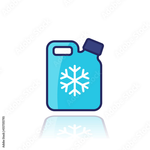 antifreeze icon with outline, vector