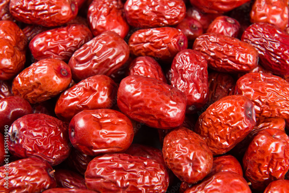 jujube,close up of dried red dates background jujube,close up of dried red dates background