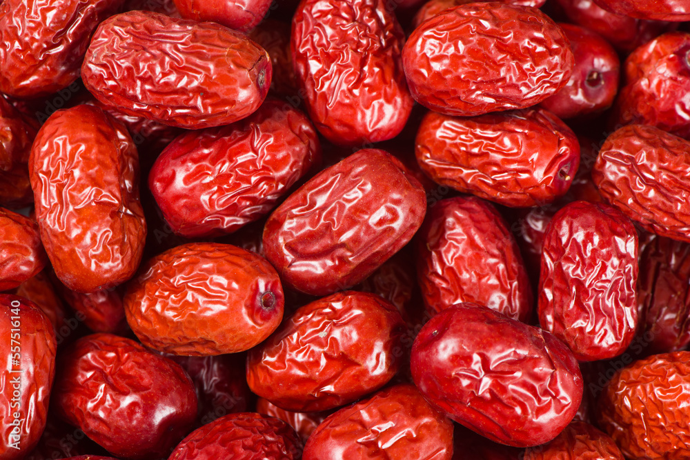 jujube,close up of dried red dates background jujube,close up of dried red dates background