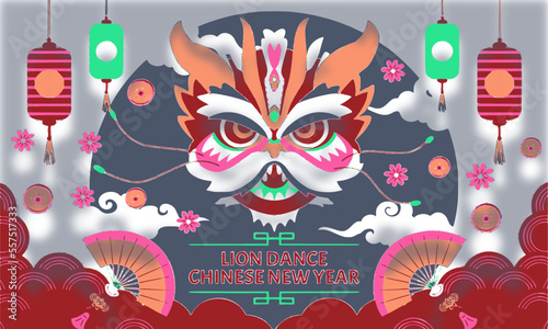 2023 china new year celebration vector illustration abstract background flat character