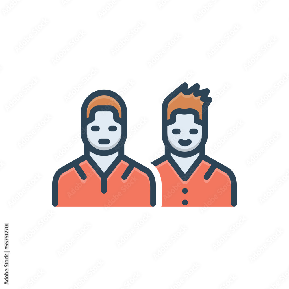 Color illustration icon for adults