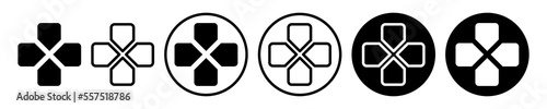 Game joystick button vector set icons