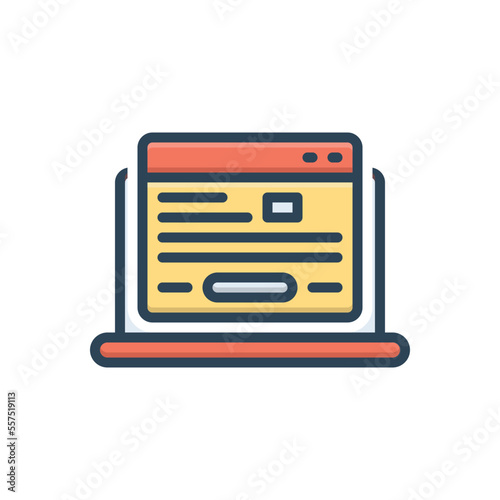 Color illustration icon for publisher