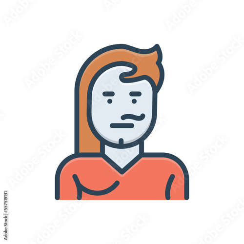 Color illustration icon for shemales photo