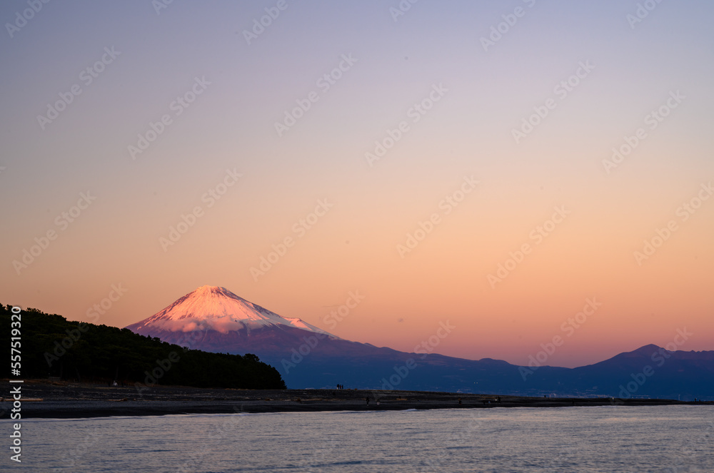 三保の松原 富士山 夕暮れ 三保の松原 富士山 夕暮れ