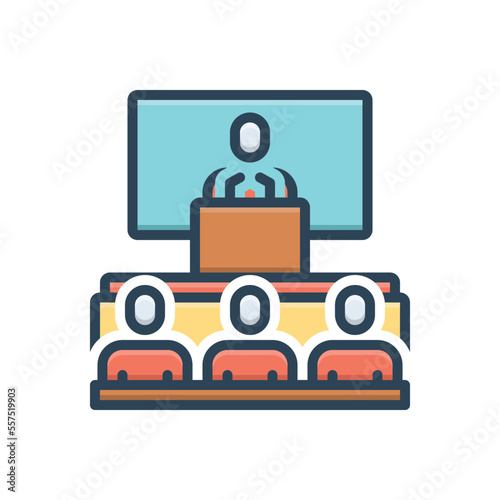 Color illustration icon for convention