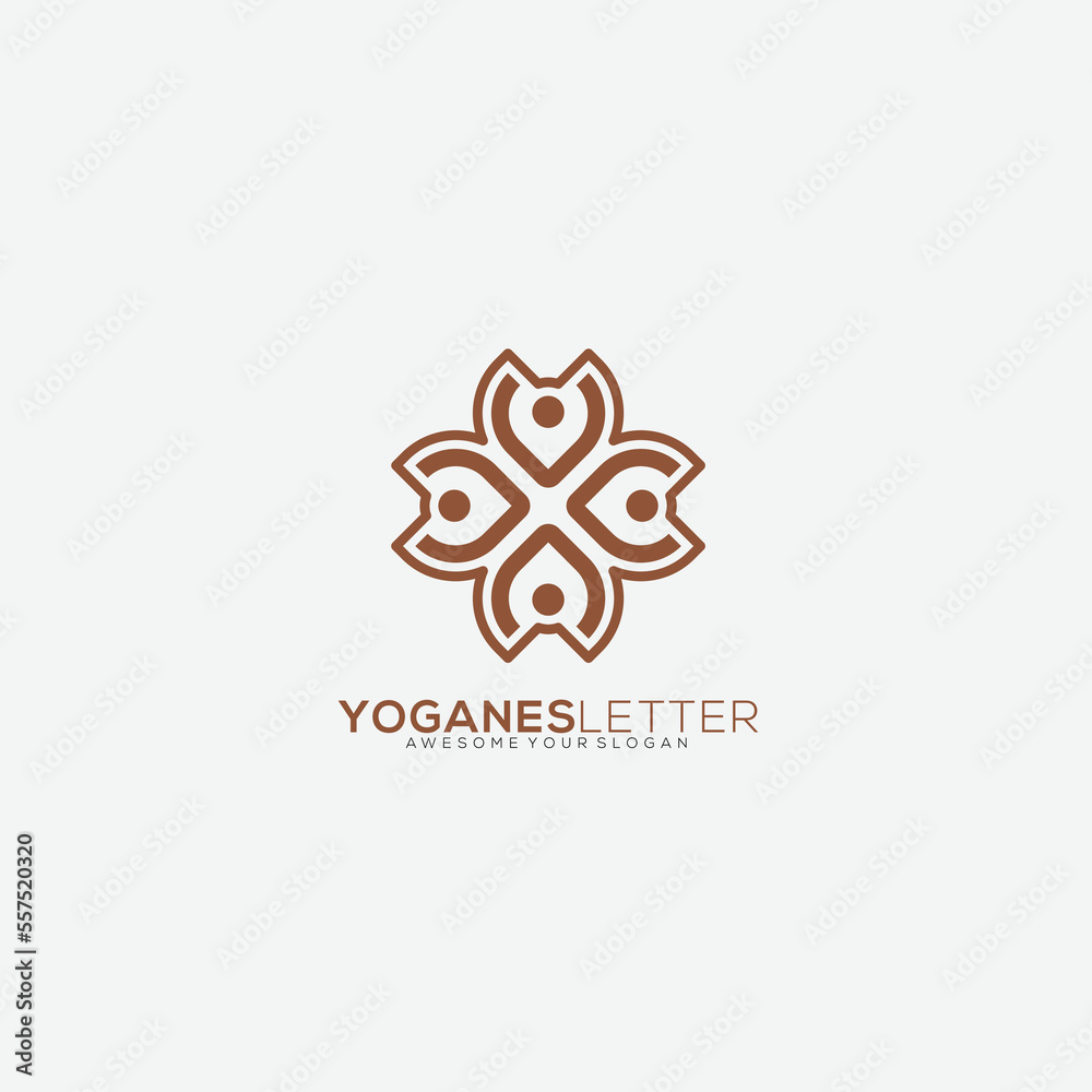 Obraz premium people design line logo vector template