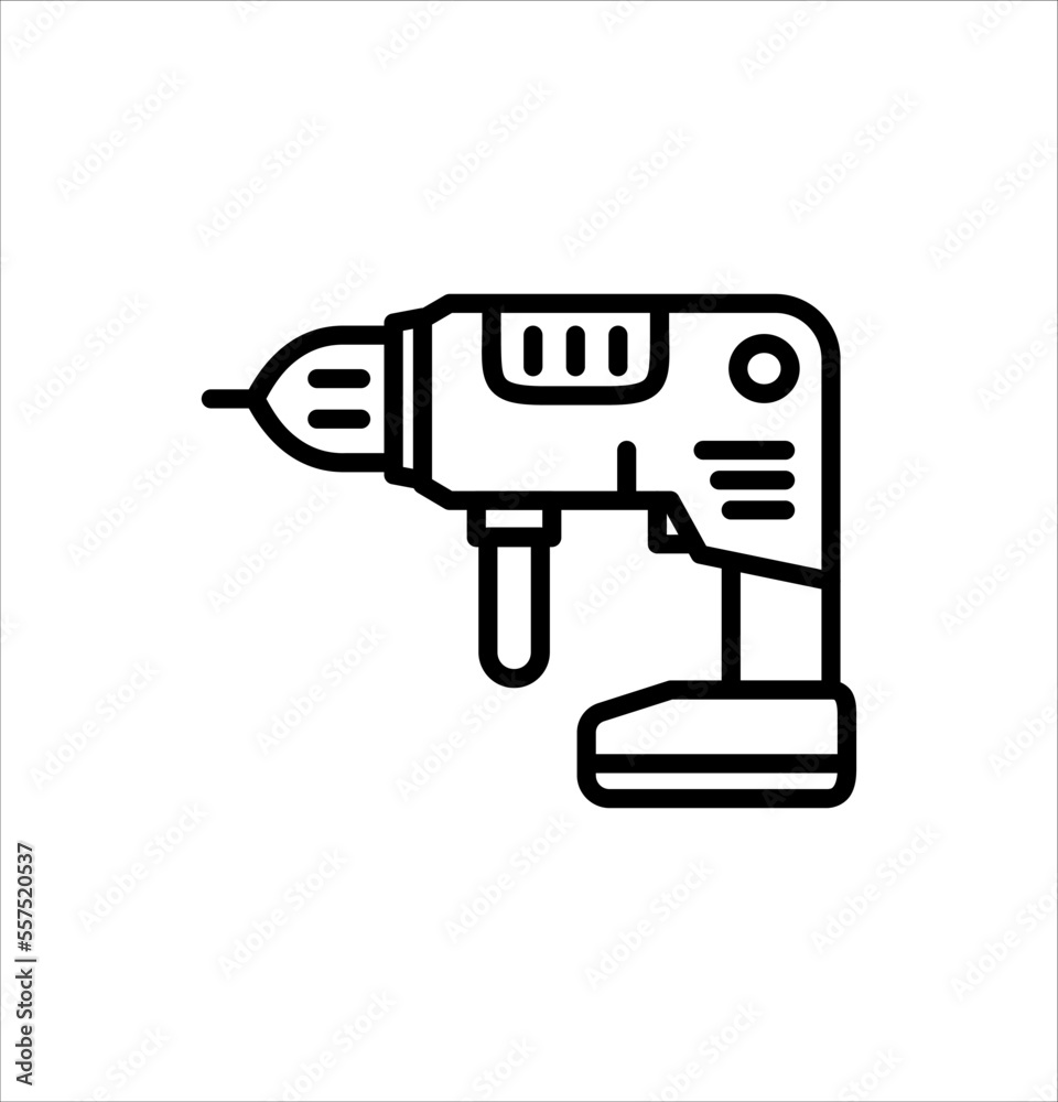 drill icon vector illustration logo template for many purpose. Isolated on white background.