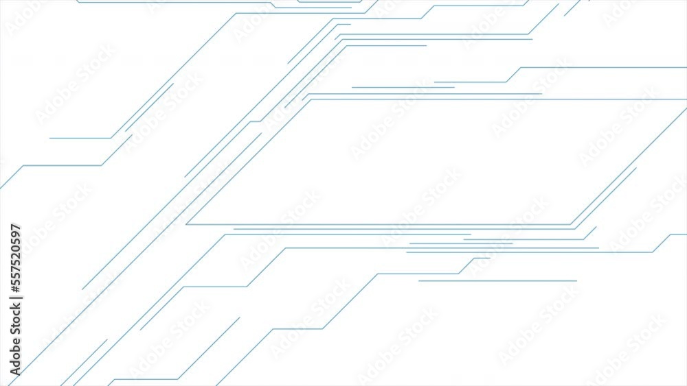Blue lines abstract technology geometric background. Seamless looping futuristic minimal motion design. Video animation Ultra HD 4K 3840x2160