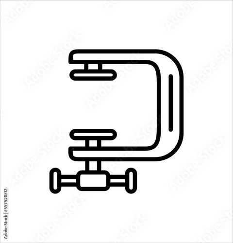 c-clamp icon vector illustration logo template for many purpose. Isolated on white background.