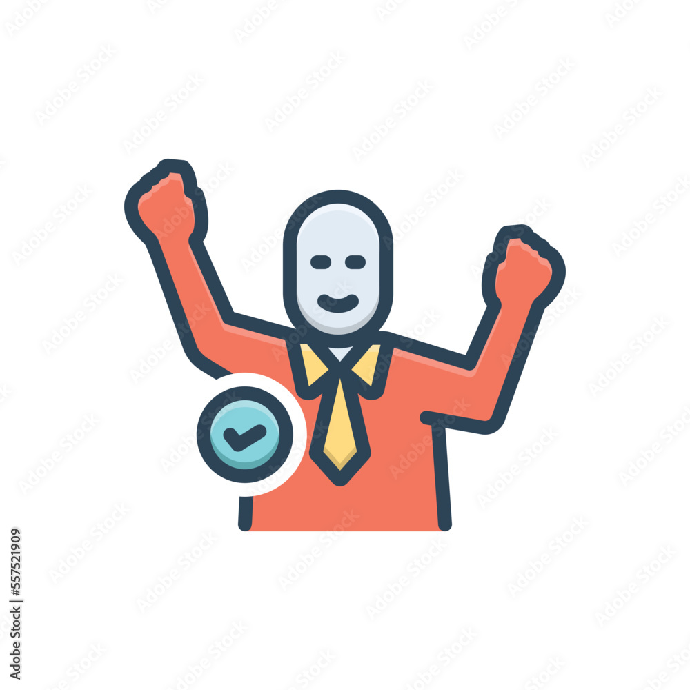 Fototapeta premium Color illustration icon for did people