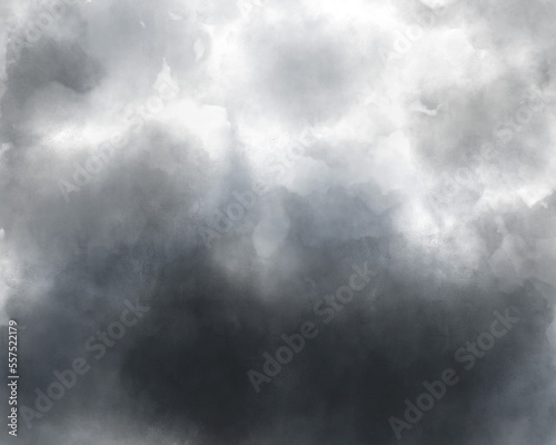 曇り空の水彩イラスト 背景