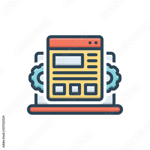 Color illustration icon for cms