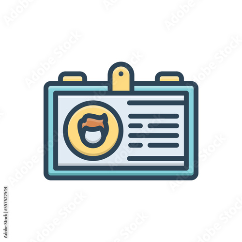 Color illustration icon for identity