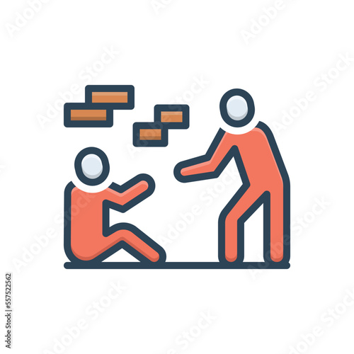 Color illustration icon for needs
