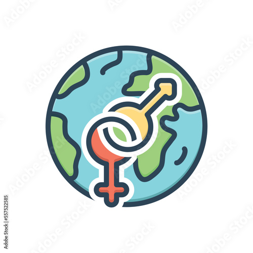 Color illustration icon for sex education