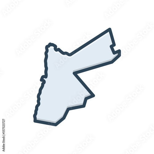 Color illustration icon for jordan
