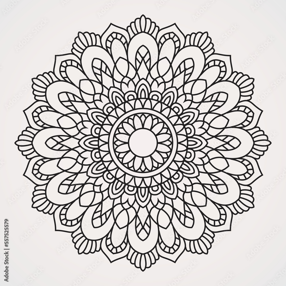 Flower mandala with beautiful mosaic style Flower mandala with beautiful mosaic style