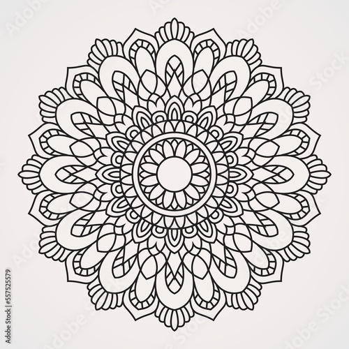 Flower mandala with beautiful mosaic style