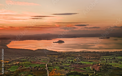 Montefiascone, Viterbo, Lazio, Italy: landscape at sunset of the Lake Bolsena photo