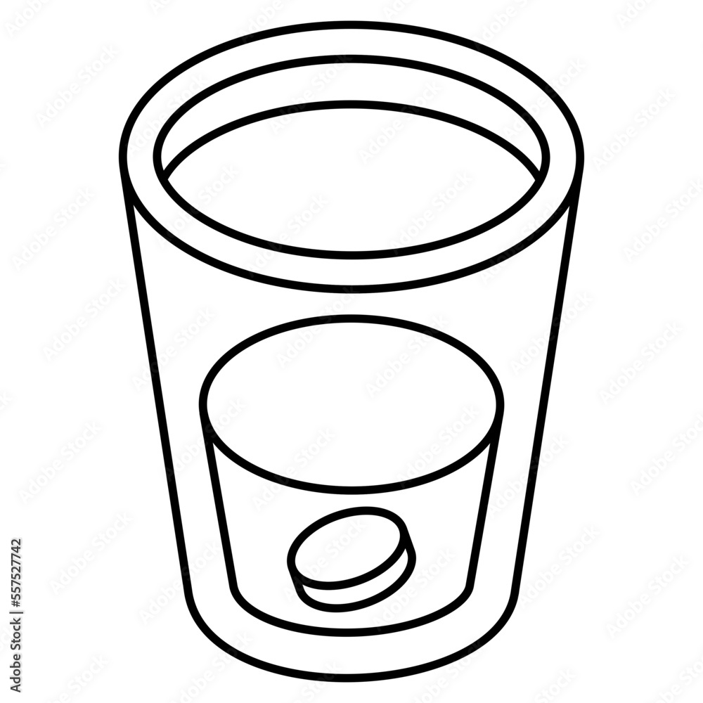 Conceptual flat design icon of taking medicine Conceptual flat design icon of taking medicine