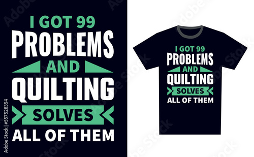 Quilting T Shirt Design Template Vector