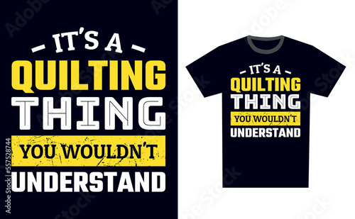 Quilting T Shirt Design Template Vector