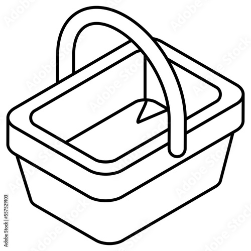 Premium download icon of picnic basket 