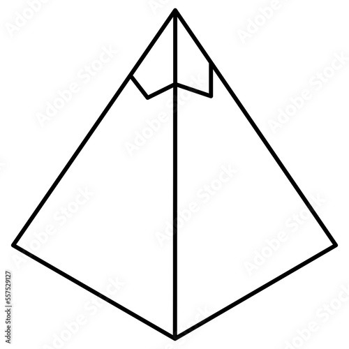 A flat design icon of camp