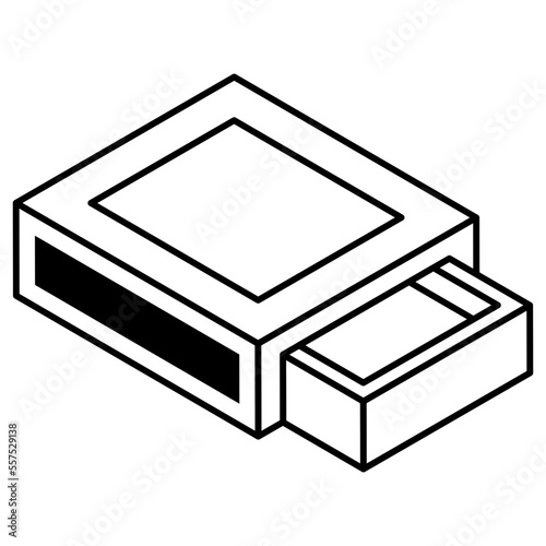 An icon design of matchbox 