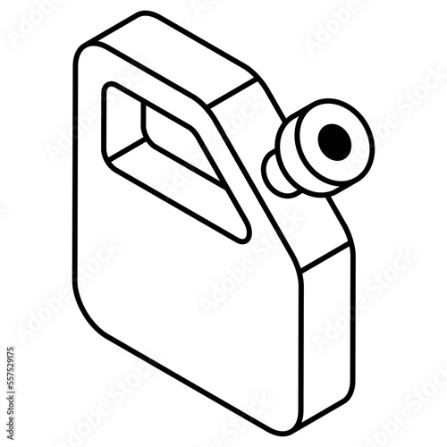 Trendy design icon of jerrycan 