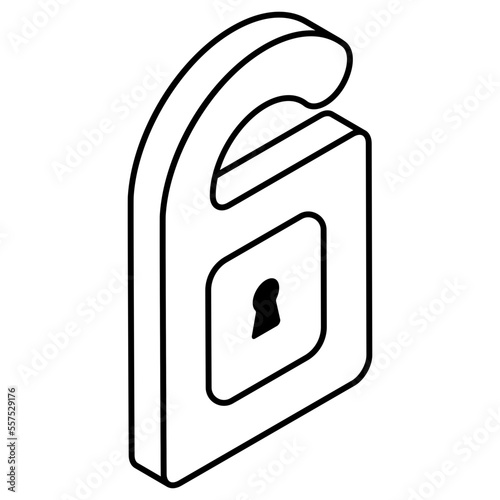 An editable design icon of door hanger knob