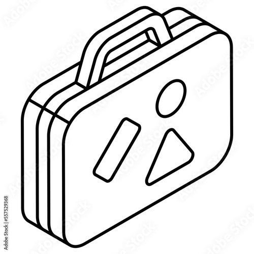 Modern design icon of briefcase 