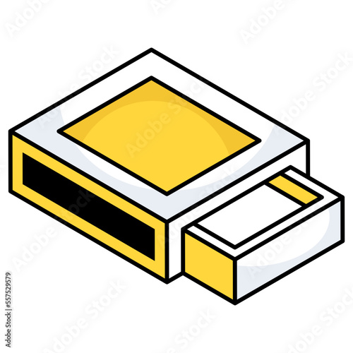 An icon design of matchbox 