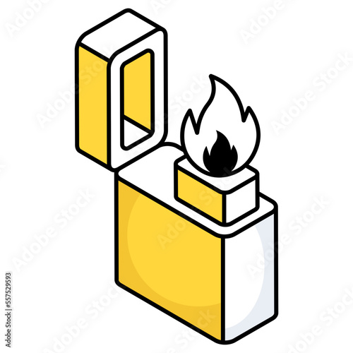 Trendy design icon of lighter 