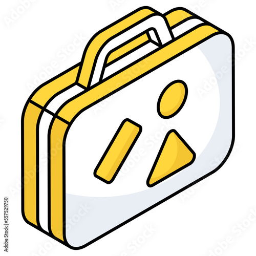 Modern design icon of briefcase 