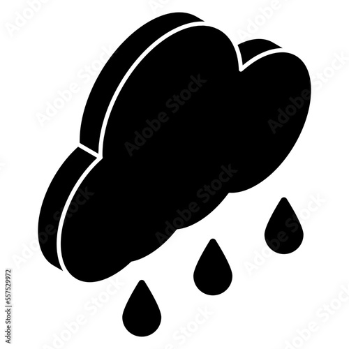Rainfall icon in perfect design