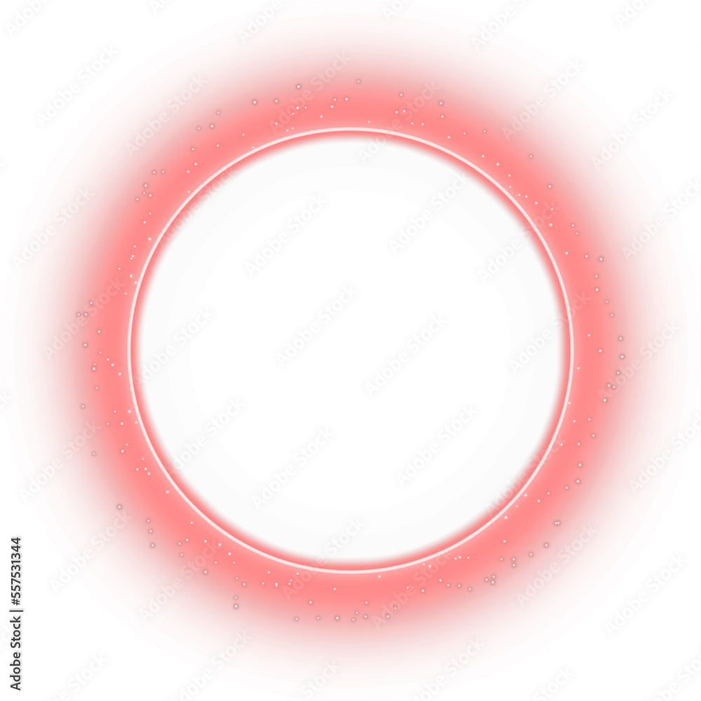red glowing circle frame