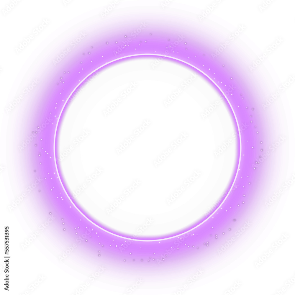 purple glowing circle frame