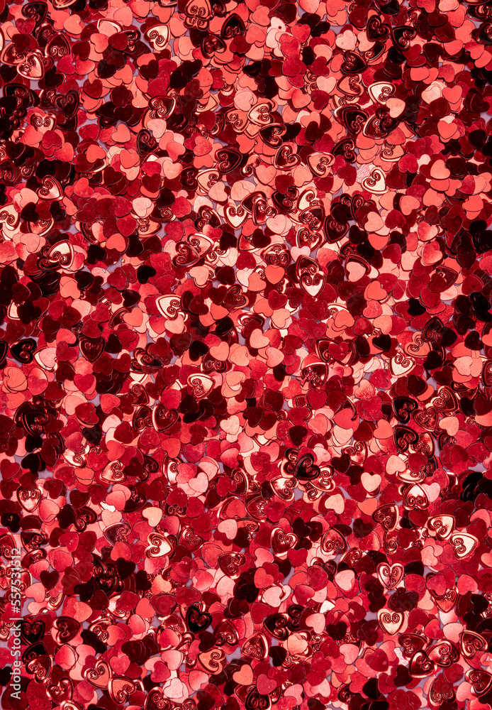 Valentines day background. Glitter red hearts Valentines day background. Glitter red hearts