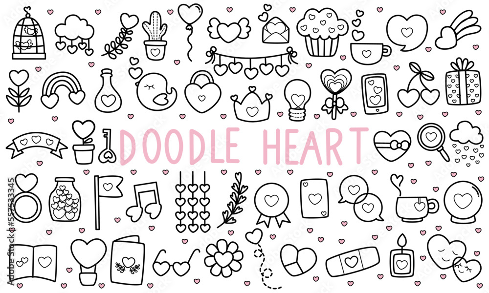 hand drawn Valentine Doodle Outline
hand drawn Valentine Doodle Outline