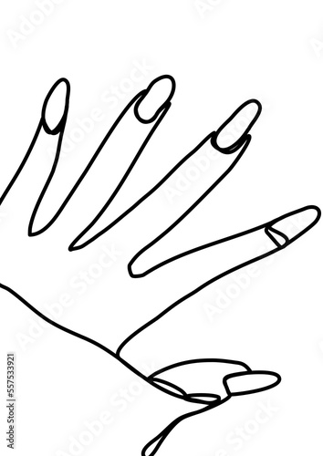 One continuous line drawing- beautiful nail