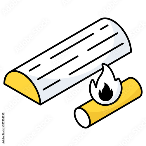 Perfect design icon of fireplace 