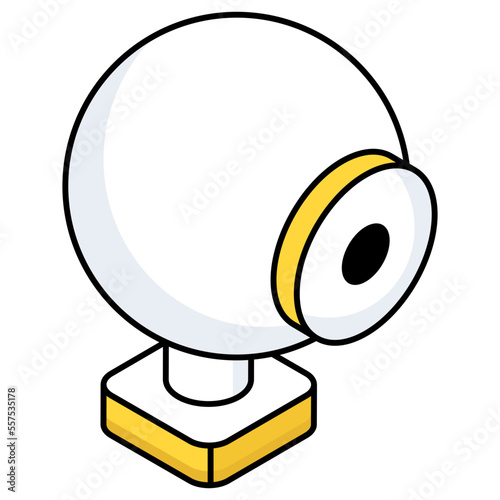 A modern technology icon of webcam